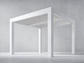 Tonnelle de jardin - Aluminium - 300 x 300 x 250 cm - Blanc - Style pergola moderne à lames