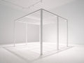 Tonnelle de jardin - Métal - 320 x 320 x 250 cm - Blanc - Style pergola moderne à lames