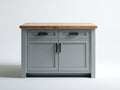 Buffet - Bois-Métal - 110 x 45 x 90 cm - Gris-Bois naturel - Style contemporain