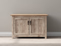 Buffet - Bois-Métal - 110 x 45 x 85 cm - Bois clair - Style rustique