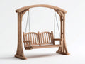 Balancelle de jardin - Bois-Métal - 205 x 125 x 205 cm - Bois naturel - Style classique