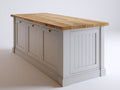 Buffet - Bois - 180 x 80 x 90 cm - Gris clair-Bois naturel - Style classique